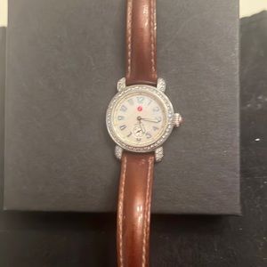 Diamond encrusted Michele watch